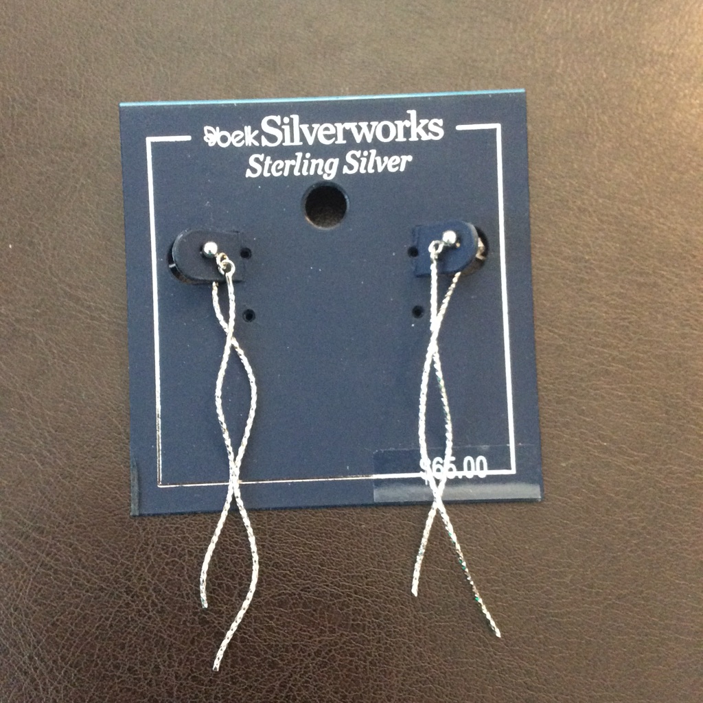 Sterling Silver Diamond Cut Swirl Earrings 60$
